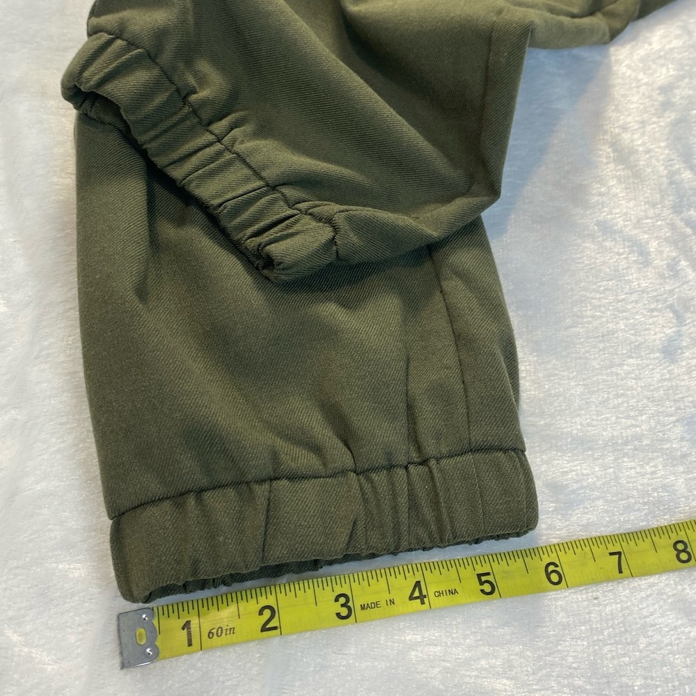 Nine West Women's Relaxed Fit Tie Elastic Waist Jogger Pants Size L olive green - Picture 8 of 9